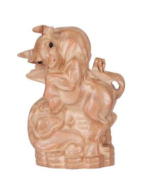 桃木属相龙蛇手把件桌面装饰