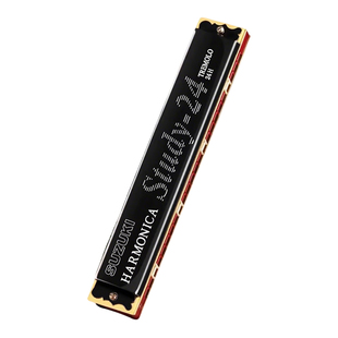 SUZUKI铃木口琴正品专业演奏级24孔C调复音初学者入门男士高级