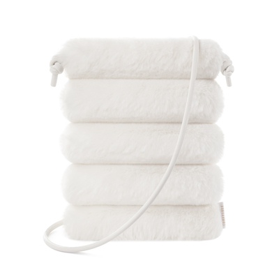 Comfyable手机包毛绒磁吸白色