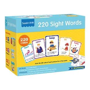 莎林沙林sight words英语高频词220闪卡自然拼读卡片教材单词卡