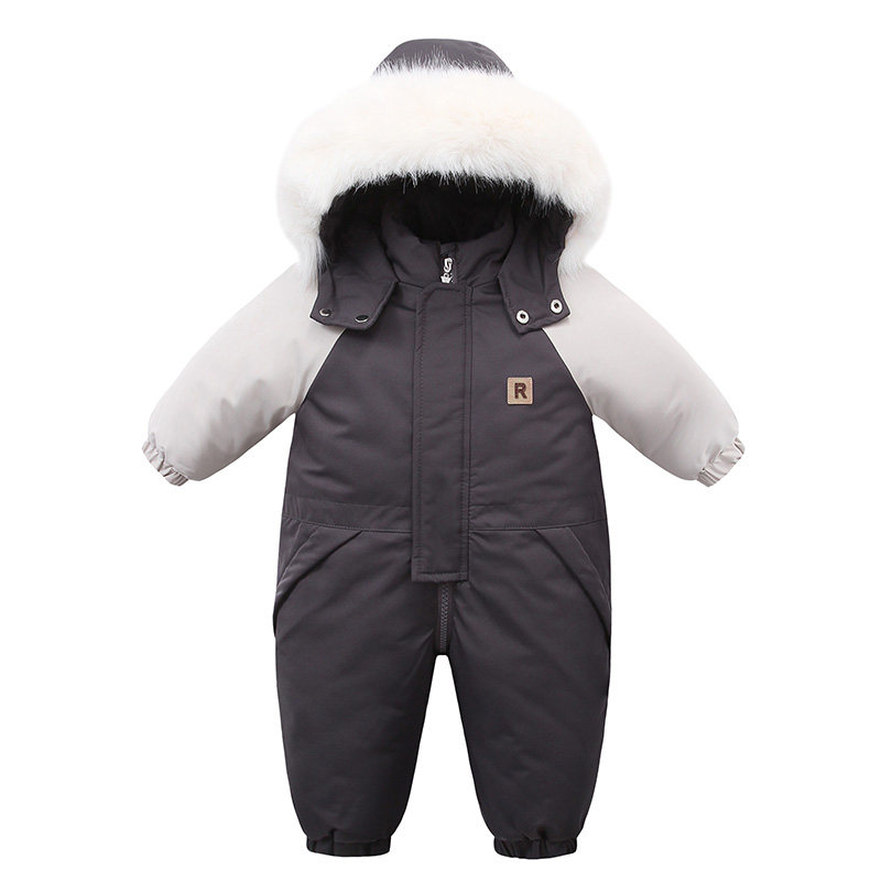 2025冬季新款 大毛领 小童连身衣/爬服/哈衣