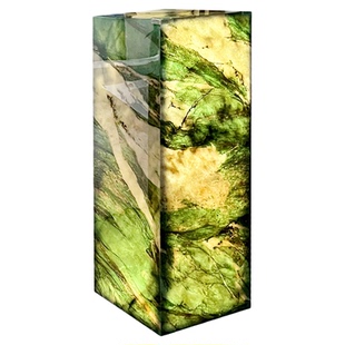 透光石材花基架客厅奢石立柱墩子电视柜摆件茶几人造石板透光板