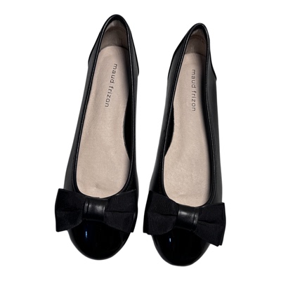 蝴蝶结圆头浅口平底女单鞋芭蕾鞋