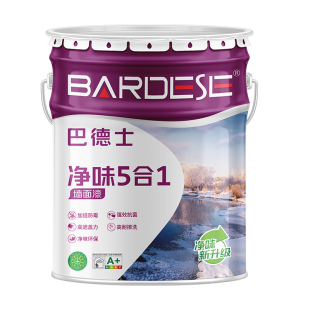 巴德士净味五合一乳胶漆室内墙家用墙面修复白色涂料自刷净味水漆