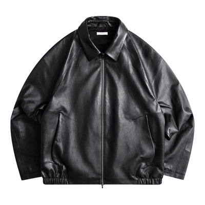 OCTOBEELAB羊皮哑光皮衣男