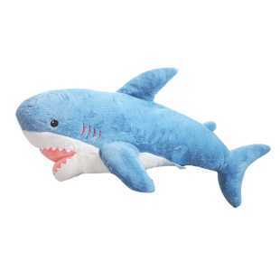 啊呜鲨鱼抱枕玩偶男女睡枕夹腿床上长条趴枕靠垫布娃毛绒玩具生日