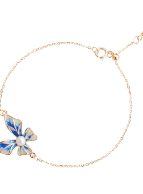 手链渐变蝴蝶淡水感显白加长