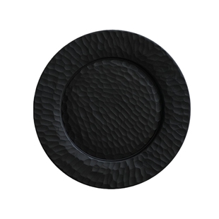 VAST无垠器皿桦木大漆茶盘黑色餐盘创意圆盘家用托盘简约高级感