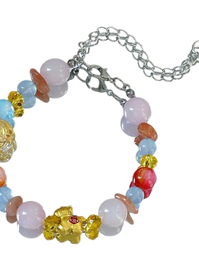 【彩璃甜梦】MIES原创马上有福新年彩色串珠手链女氛围感百搭珠饰