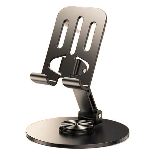 全金属手机支架桌面懒人可360度旋转升降支撑架直播视频追剧多功能通用碳素钢架子便携折叠