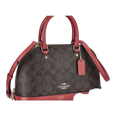 COACH蔻驰 经典老花皮革女士手提包 CCQ26单肩包休闲日常女包