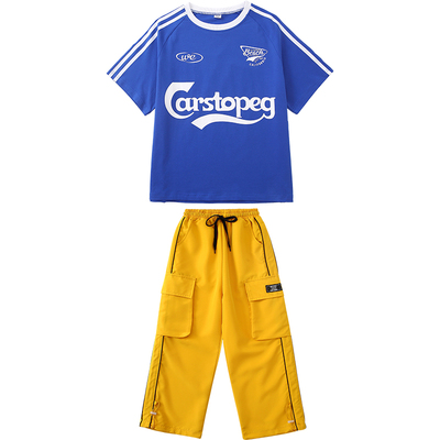 女童爵士舞街舞服装嘻哈风男童