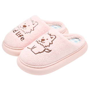 棉拖鞋女款冬季2025新款可爱情侣毛毛拖鞋宿舍替换鞋室内家居棉拖