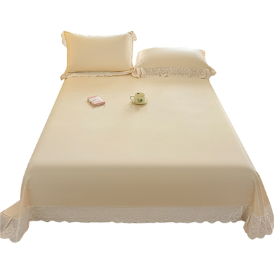 2025新款新疆长绒棉蕾丝花边床单