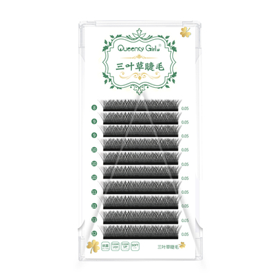 0.05 三叶草美睫嫁接假睫毛柔软不散根3D一秒开花Y型浓密混装睫毛