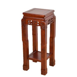 室内实木花架超承重鱼缸架盆景桌置物架石头底座客厅绿萝花盆架子