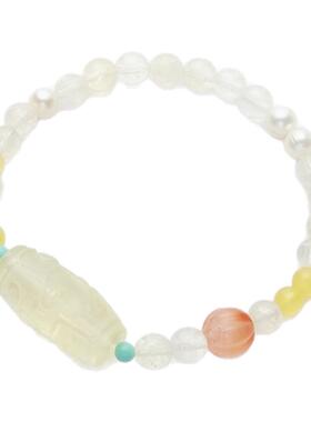 天然黄阿赛新国风手串国风礼物