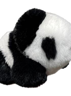 可爱小熊猫包包饰品兔毛玩偶公仔