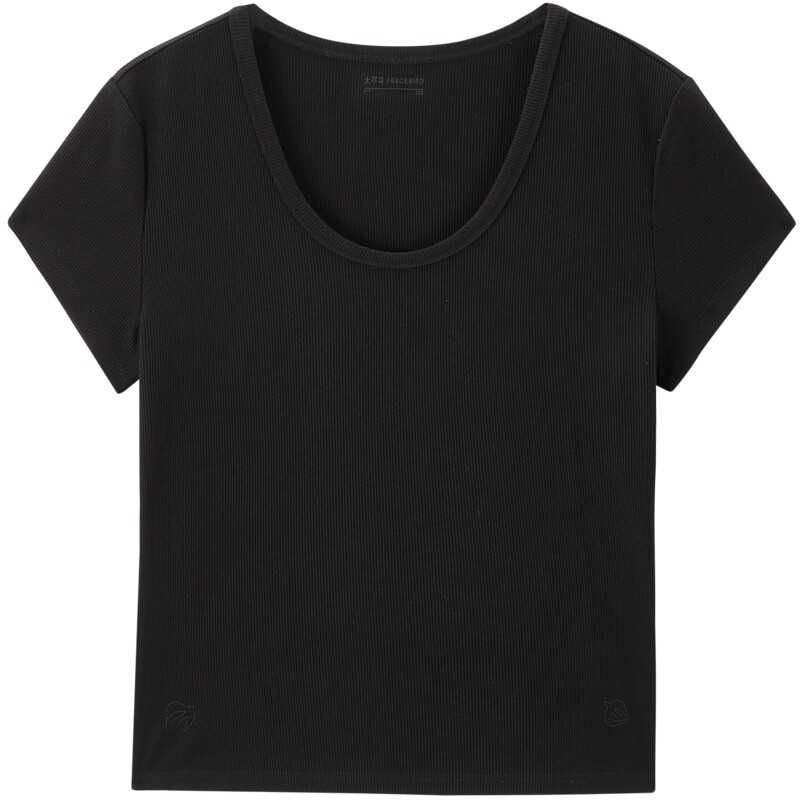 商场同款太平鸟博物馆马蒂斯联名天鹅颈万金油短袖T恤女A1CNG2160