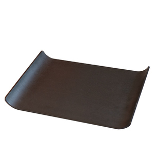 原创新中式木纹黑色托盘长方形放水杯盘茶盘酒店用品创意咖啡盘