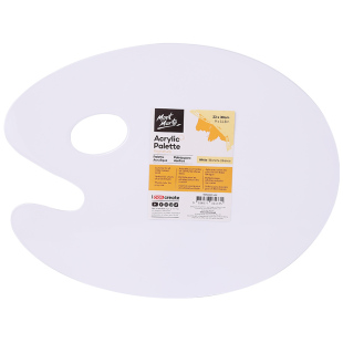 蒙玛特 丙烯颜料调色板 椭圆形丙烯调色盘 纺织颜料调色绘画工具