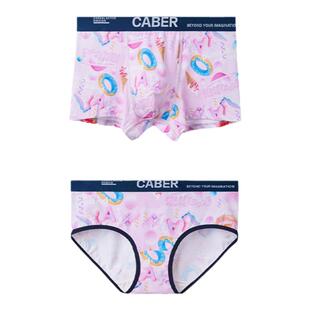 caber/卡百利情侣内裤莫代尔男士平角裤棉女三角裤中腰时尚
