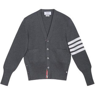 THOM BROWNE 男士羊毛针织纽扣薄外套