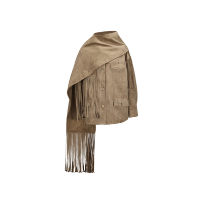 IFBYLAND烫钻系列围巾流苏外套