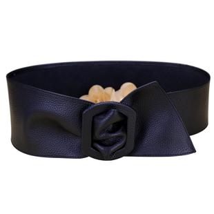 腰封女真皮头层牛皮黑色百搭时尚软皮带配连衣裙大衣羽绒服宽腰带