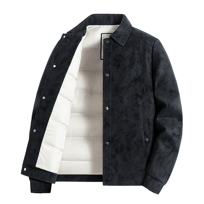 罗蒙2025冬季皮衣羽绒服男士外套