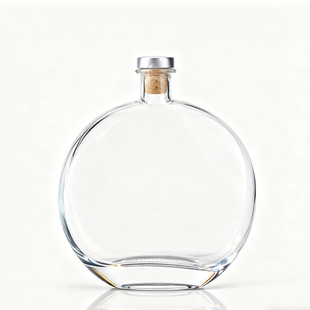 玻璃酒瓶长期存酒专用空瓶装酒扁形一斤装定制私藏密封分装瓶批发