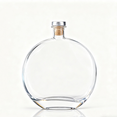 玻璃酒瓶长期存酒专用空瓶装酒扁形一斤装定制私藏密封分装瓶批发