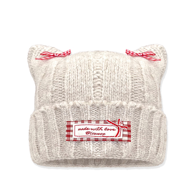 半蕾时尚百搭护耳可爱针织帽