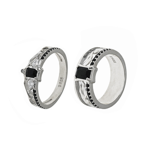 lovebuff游戏周边牵绊度戒指925银黑白锆生日礼物cos