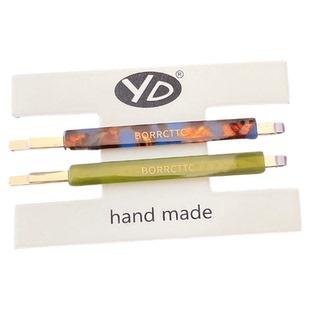 复古气质醋酸发夹级感百搭一字夹细长条侧边刘海夹子女发卡发饰