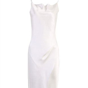 nicky白月光 光泽垂坠丝质内搭吊带裙度假吊带连衣裙女收腰显瘦