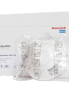 霍尼韦尔FFP3口罩SuperOne3207V2欧标防飞沫罩杯式头戴防护口罩