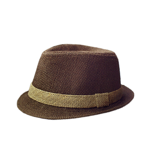 宝宝儿童帽子春夏季时尚百搭韩版潮男女童英伦小礼帽草帽度假旅游