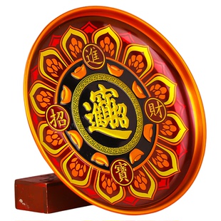 合金供果果盘家用财神爷供果盘供佛果盘佛前上供果盘供盘贡品盘子