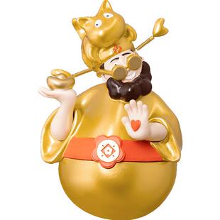 四喜财神爷开业招财猫摆件办公室不倒翁乔迁新居礼物店铺收银台