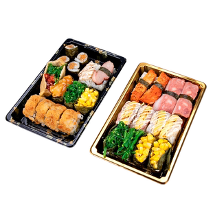 喇叭花一次性寿司打包盒紫菜饭团蛋糕卷生鲜刺身拼盘包装盒子批发