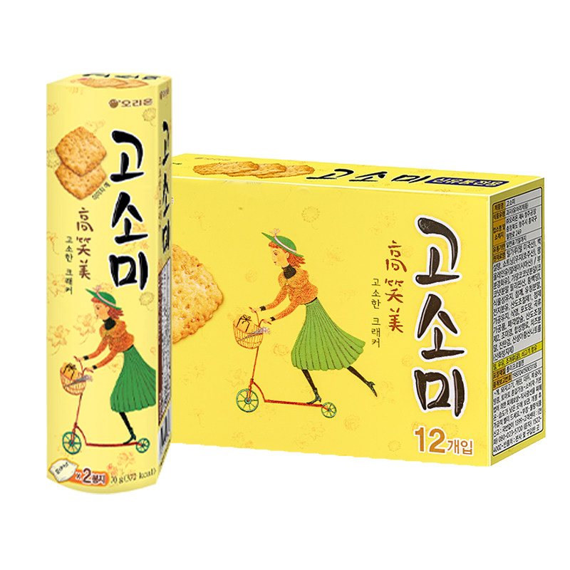 韩国进口好丽友高笑美芝麻饼干