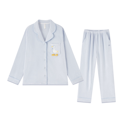 BE趣味小鸭子海岛绒女秋冬睡衣