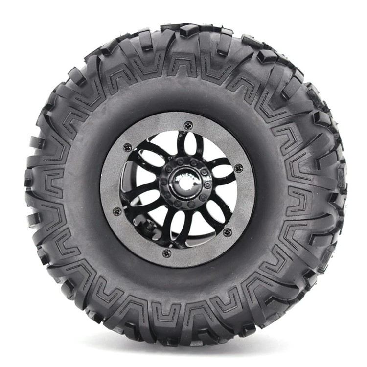 1/10遥控车大脚车越野车可寸橡胶轮胎SCX10通用2.2夹充气金属片