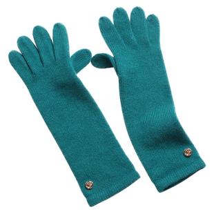 秋冬季韩版针织保暖中长款羊毛触控全指女士100%纯山羊绒触屏手套