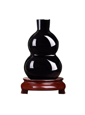 天然黑曜石葫芦摆件家居饰品客厅桌面装饰品轻奢高档乔迁新居礼品