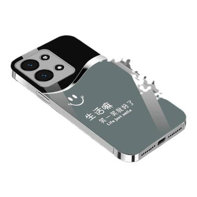 适用opporeno9励志笑一笑手机壳