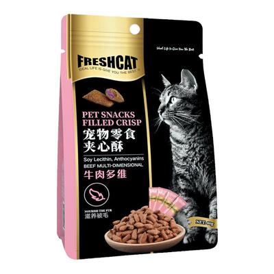 freshcat福瑞诗猫夹心酥5包洁齿