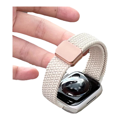 适用iWatch细款磁吸编织尼龙表带