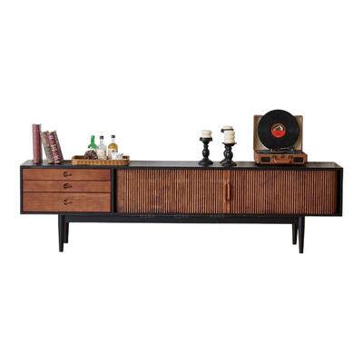 法式复古时慢客厅落地收纳电视柜